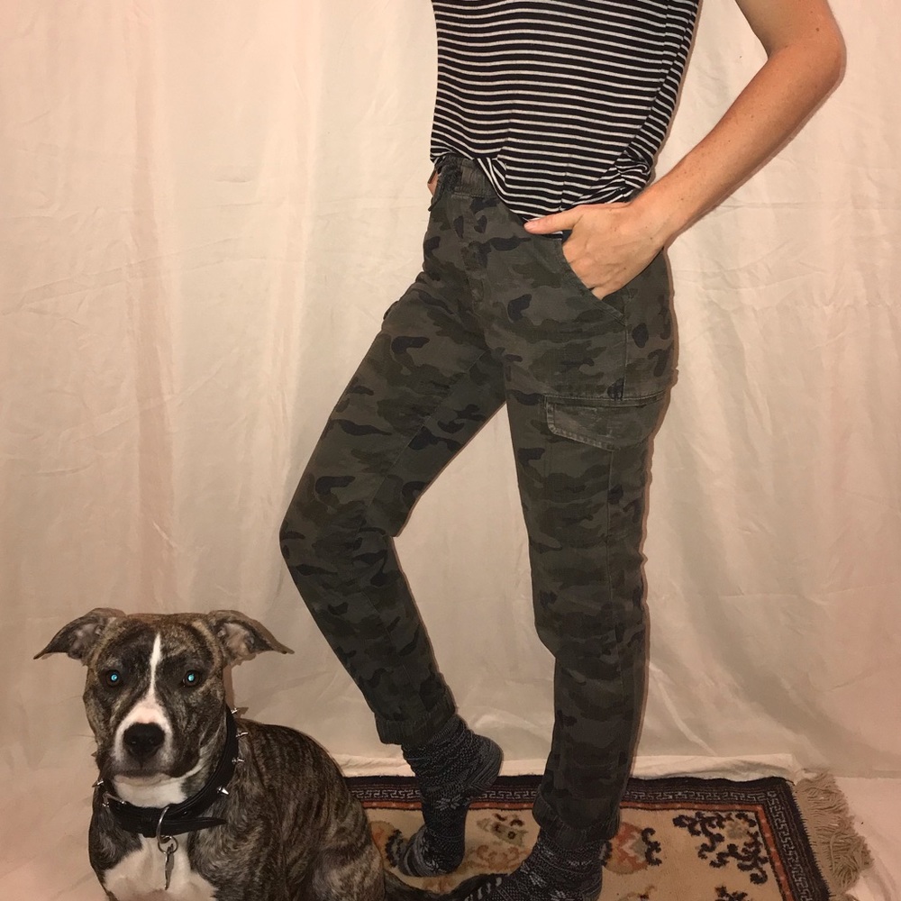 camouflage cargo joggers